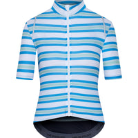 Café du Cycliste Mona Women's Superlight Cycling Jersey Radtrikot Blue Water Green
