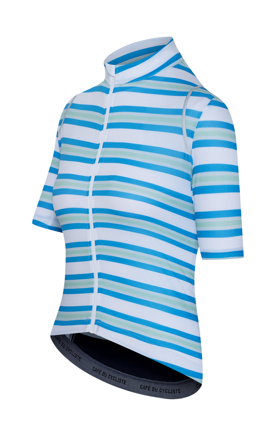 Café du Cycliste Mona Women's Superlight Cycling Jersey Radtrikot Blue Water Green