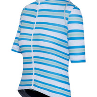 Café du Cycliste Mona Women's Superlight Cycling Jersey Radtrikot Blue Water Green