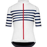Café du Cycliste Mona Women's Superlight Audax Cycling Jersey Radtrikot White Classic