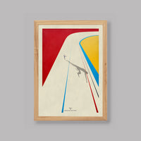 Stampa d'arte del ciclismo del Museo del ciclista fatto a mano