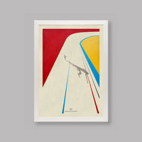 Stampa d'arte del ciclismo del Museo del ciclista fatto a mano