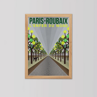 Ciclista fatto a mano L'Enfer du Nord: Paris Roubaix Cycling Art Print