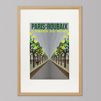 Ciclista fatto a mano L'Enfer du Nord: Paris Roubaix Cycling Art Print