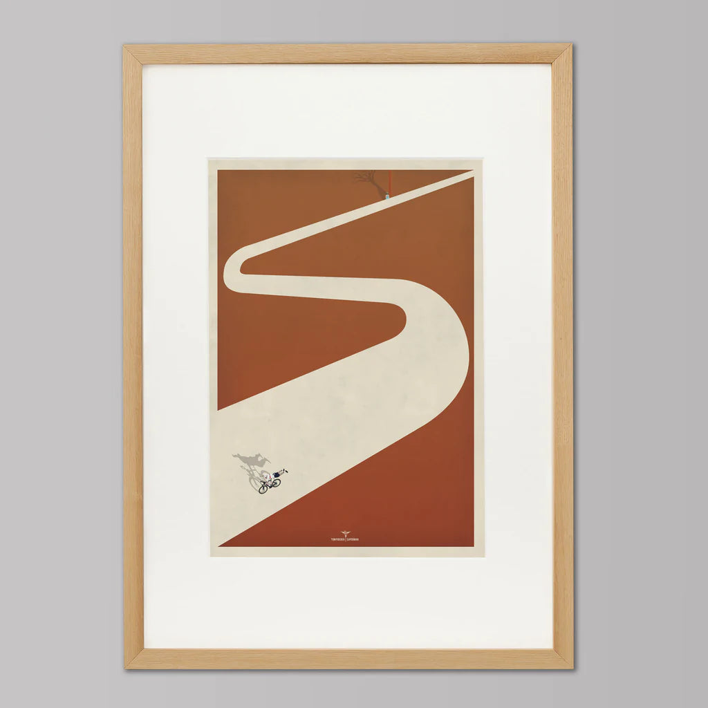 Salutations de la victoire des cyclistes faits à la main: Pidcock Cycling Impression artistique
