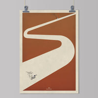 La vittoria del ciclista fatta a mano saluta: Pidcock Cycling Art Print