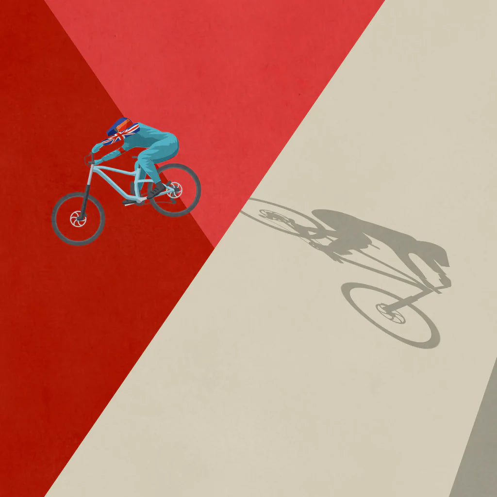 Cycliste à la main Rachel Atherton Cyclisme Impression artistique