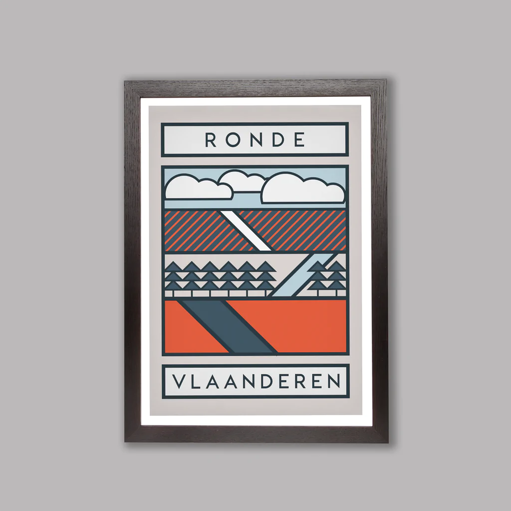 Tour cycliste fait à la main des Flandres à vélo Impression artistique
