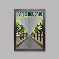 Ciclista fatto a mano L'Enfer du Nord: Paris Roubaix Cycling Art Print