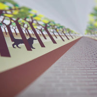 Ciclista fatto a mano L'Enfer du Nord: Paris Roubaix Cycling Art Print