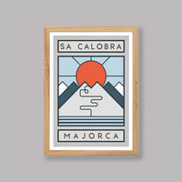 Ciclista fatto a mano Sa Calobra Cycling Art Print