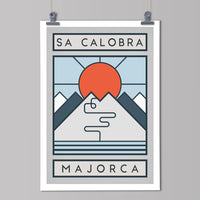Ciclista fatto a mano Sa Calobra Cycling Art Print