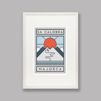 Ciclista fatto a mano Sa Calobra Cycling Art Print