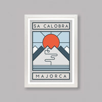 Ciclista fatto a mano Sa Calobra Cycling Art Print