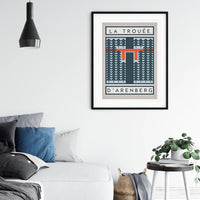 Ciclista fatto a mano The Arenberg Trench, Parix-Roubaix Cycling Art Print