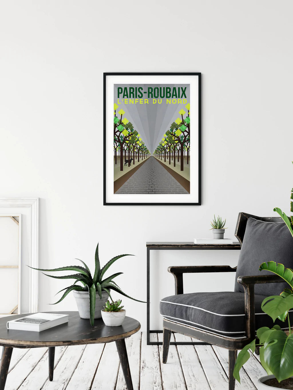 Handmade Cyclist L'Enfer du Nord: Paris Roubaix Cycling Art Print