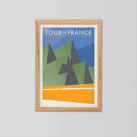 Ciclista fatto a mano Tour de France Cycling Art Print