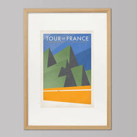 Ciclista fatto a mano Tour de France Cycling Art Print