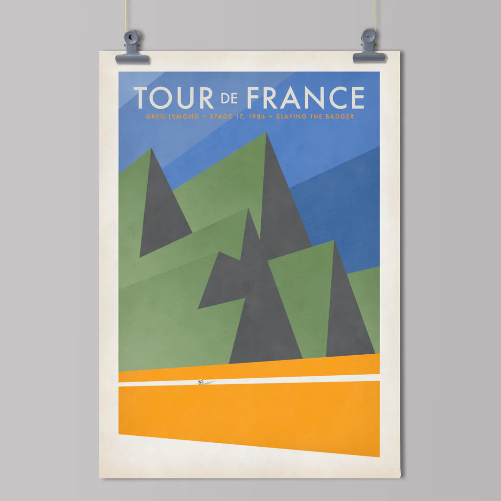 Cycliste fait à la main Tour de France Cyclisme Impression artistique