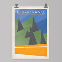 Ciclista fatto a mano Tour de France Cycling Art Print