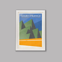 Ciclista fatto a mano Tour de France Cycling Art Print
