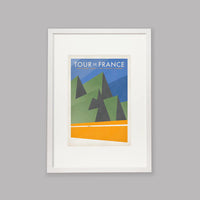 Ciclista fatto a mano Tour de France Cycling Art Print