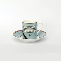 Handmade Cyclist Telegraphe Galibier Espressotasse & Untertasse