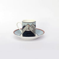 Handmade Cyclist Telegraphe Galibier Espressotasse & Untertasse