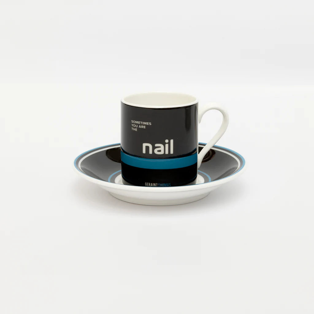 Cycliste fait à la main Geraint Thomas Espresso Cup & Saucer