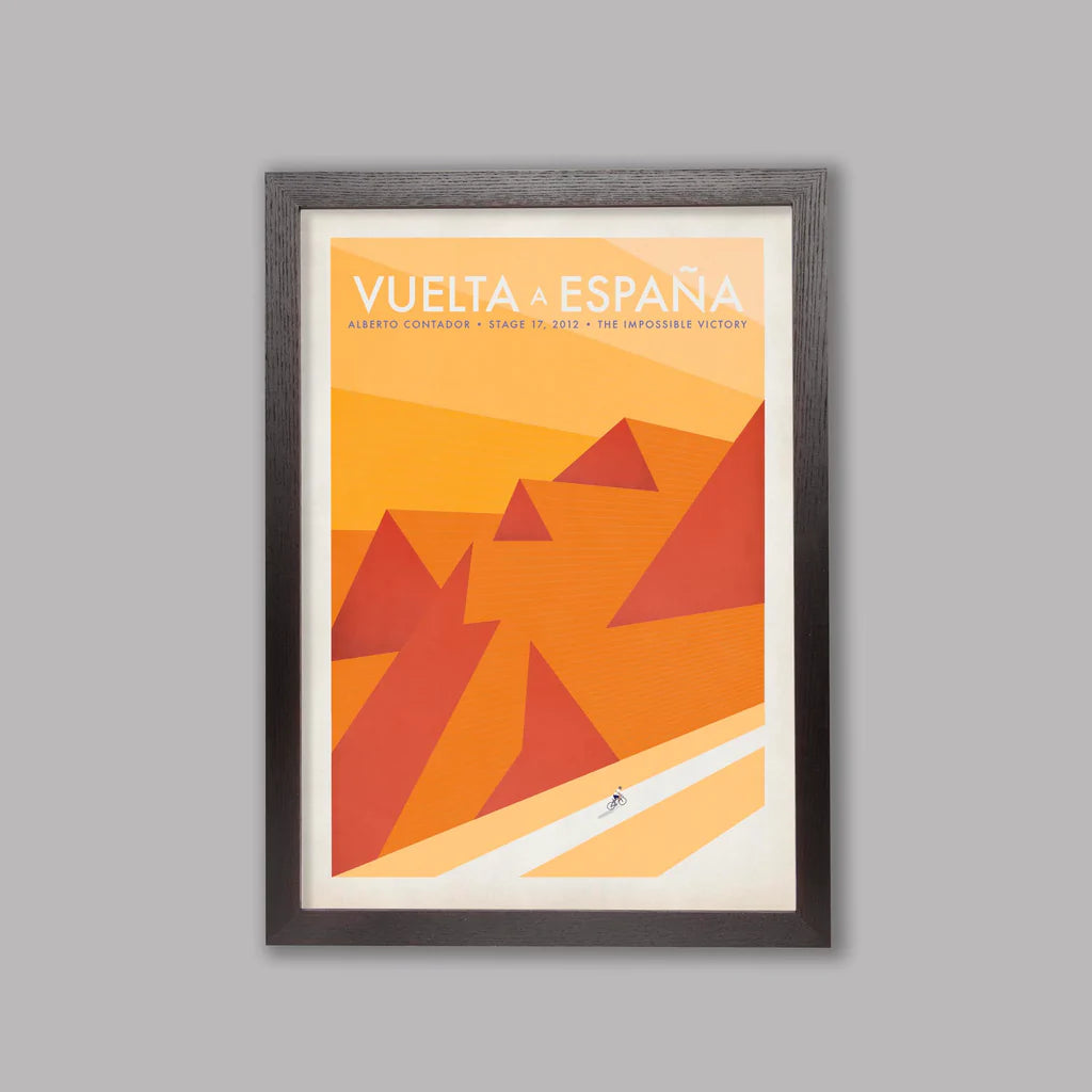 Cycliste fait à la main Vuelta a España Cyclisme Impression artistique