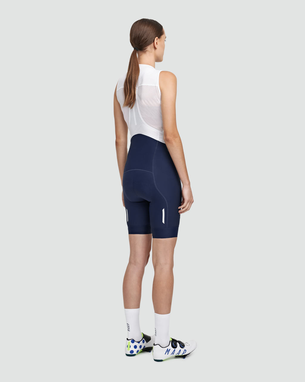 Salopette corta da donna Maap Team Bib Evo Navy White