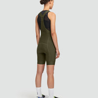 Maap Team Bib Evo - Salopette corta da donna verde oliva