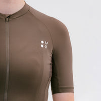 Universal Colours Mono Women's Short Sleeve Jersey Radtrikot Mid Dark Brown