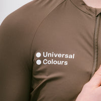 Universal Colours Mono Women's Short Sleeve Jersey Radtrikot Mid Dark Brown