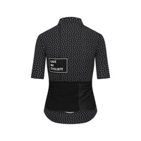 Café du Cycliste Christine Women's Superlight Cycling Jersey Radtrikot Black Print