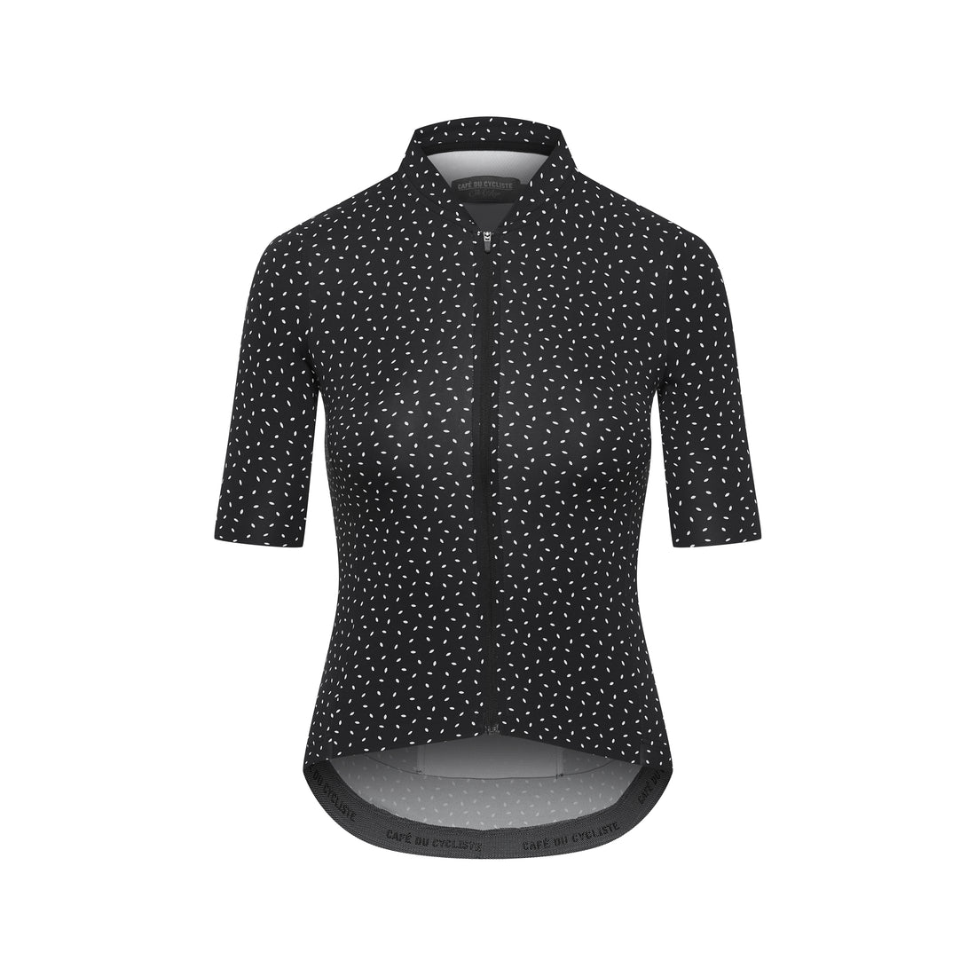 Café du Cycliste Christine Women's Superlight Cycling Jersey Radtrikot Black Print