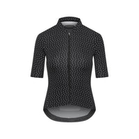 Café du Cycliste Christine Women's Superlight Cycling Jersey Radtrikot Black Print