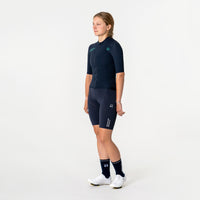Universal Colours Mono Women’s Thermal Short Sleeve Jersey Radtrikot Smoked Navy Blue
