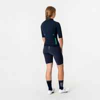 Universal Colours Mono Women’s Thermal Short Sleeve Jersey Radtrikot Smoked Navy Blue