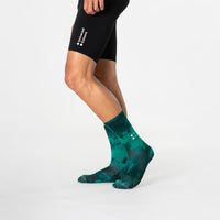 Universal Colours Spectrum Tie Dye Merino Socks Radsocken Bold Apple Green