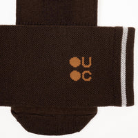 Universal Colours Mono Merino Socks Radsocken Heavy Bark Brown