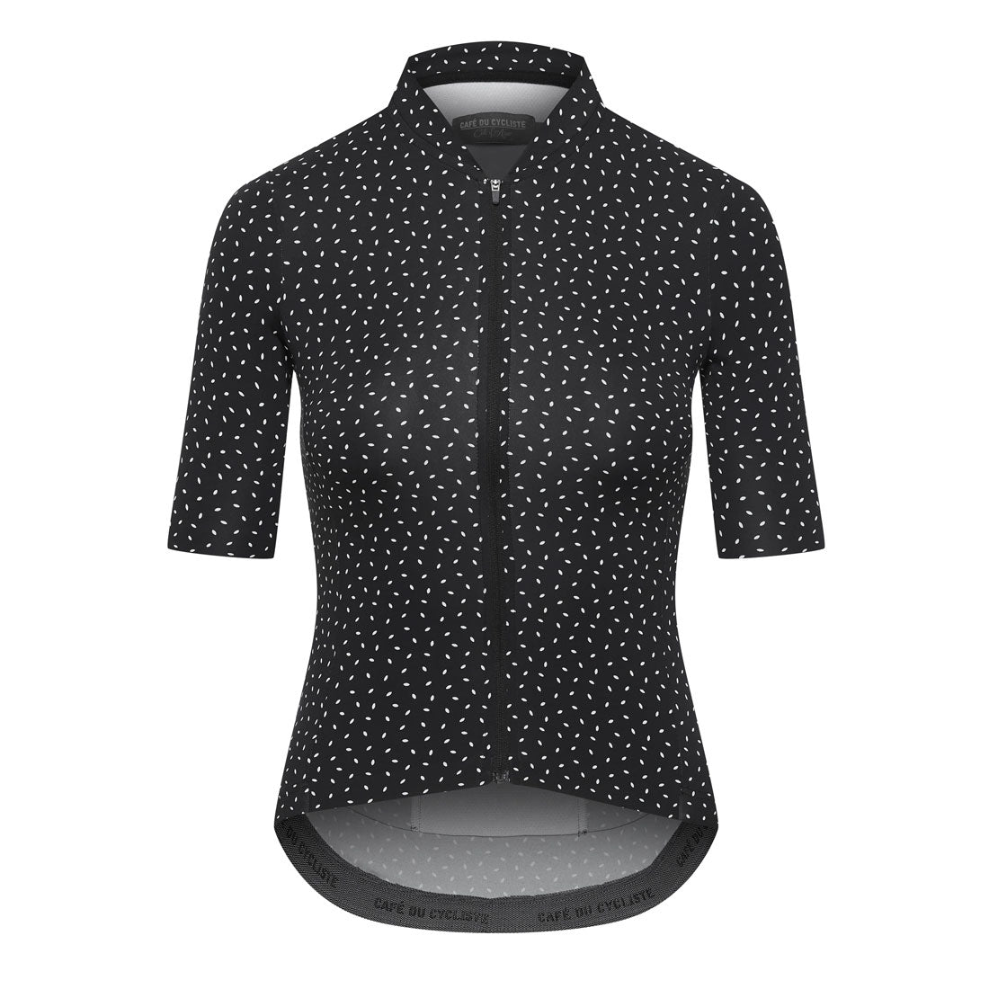 Café du Cycliste Christine Women's Superlight Cycling Jersey Radtrikot Black Print