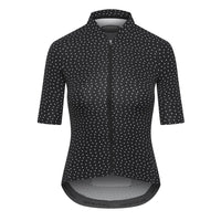 Café du Cycliste Christine Women's Superlight Cycling Jersey Radtrikot Black Print