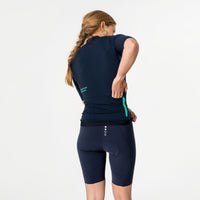 Universal Colours Mono Women’s Thermal Short Sleeve Jersey Radtrikot Smoked Navy Blue
