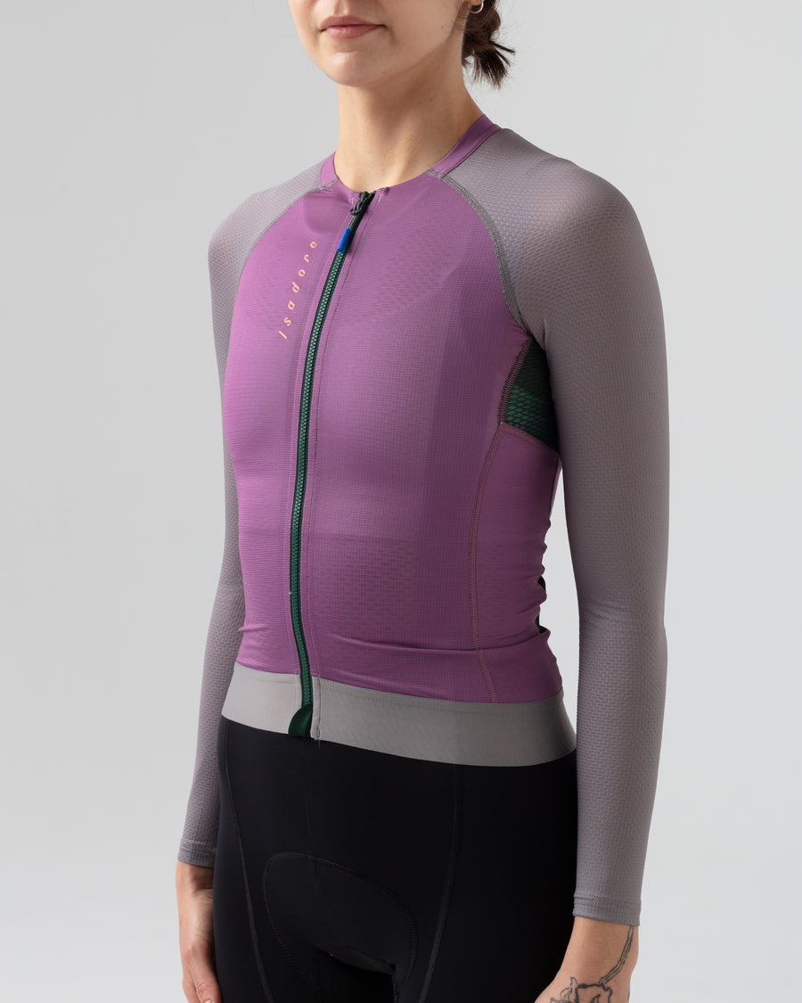 Isadore Alternative Ultralight Women's Long Sleeve Jersey Radtrikot langarm Amethyst