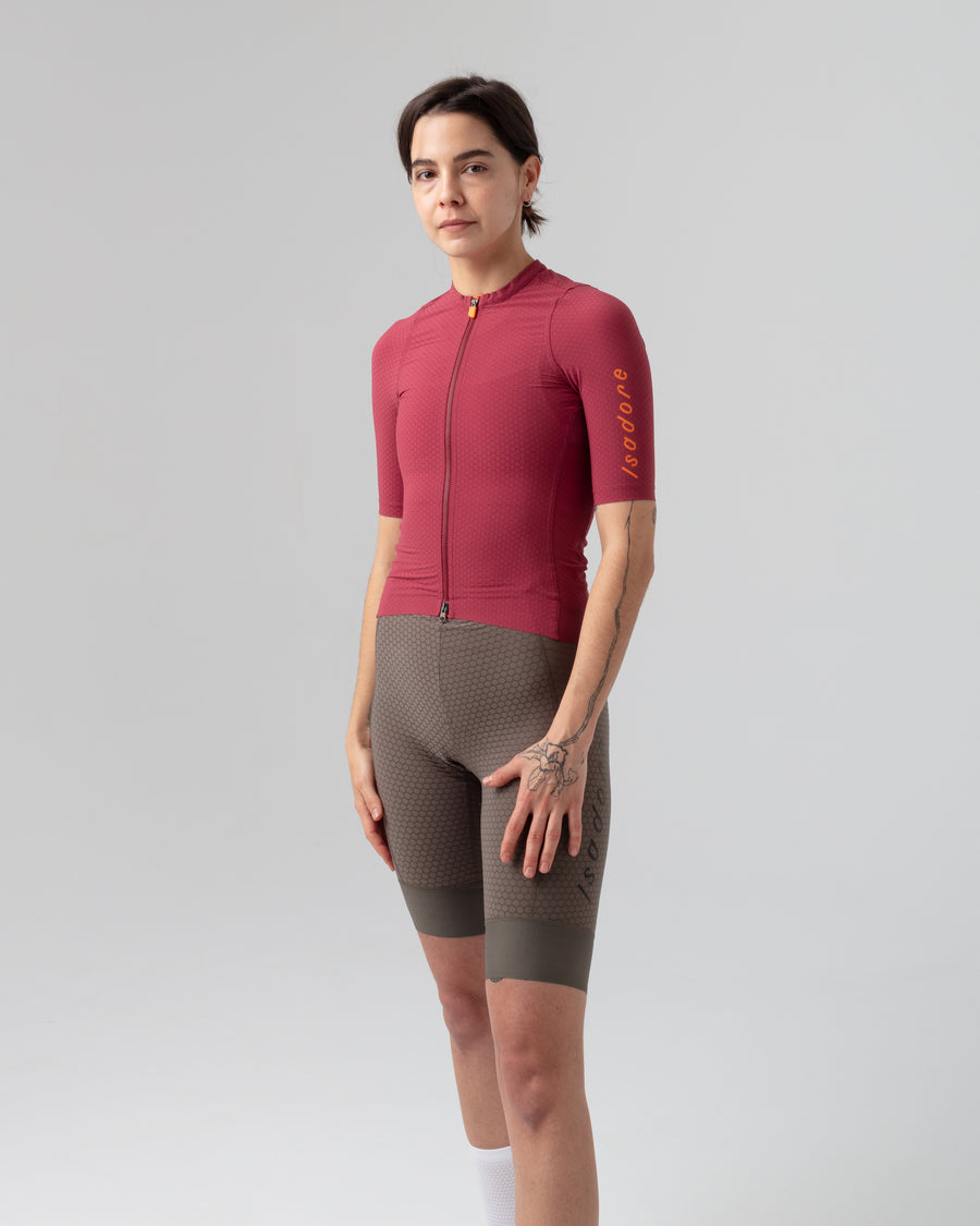 Isadore Echelon Aero Women's Jersey Radtrikot Earth Red