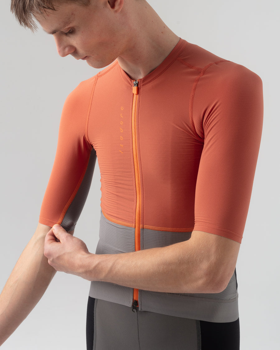 Isadore Distance Performance Wool Jersey Radtrikot Mango