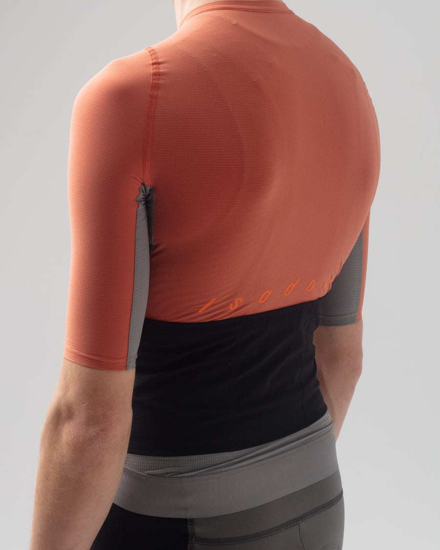 Isadore Distance Performance Wool Jersey Radtrikot Mango