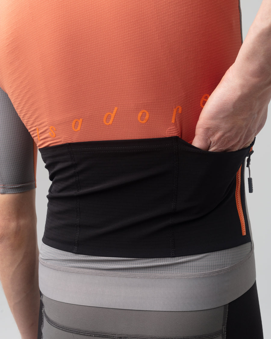 Isadore Distance Performance Wool Jersey Radtrikot Mango