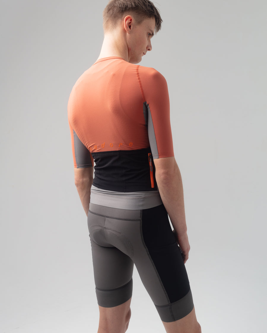 Isadore Distance Performance Wool Jersey Radtrikot Mango